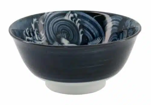 Japonism Crane Tayo Bowl 14.7x6.9cm 500ml Black