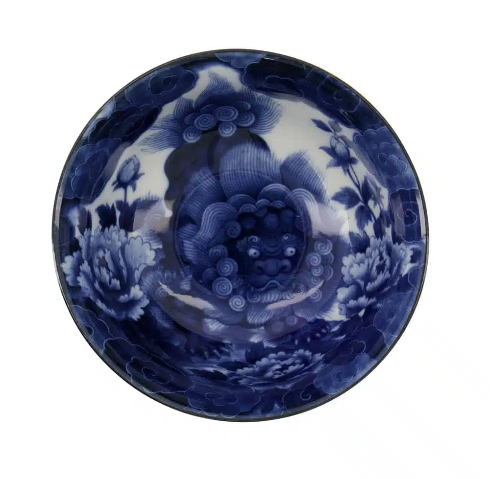 Japanse porseleinen kom - Japonism Lion - Tokyo Design Studio - 350ml - 12.7x6.8cm - Afbeelding 2