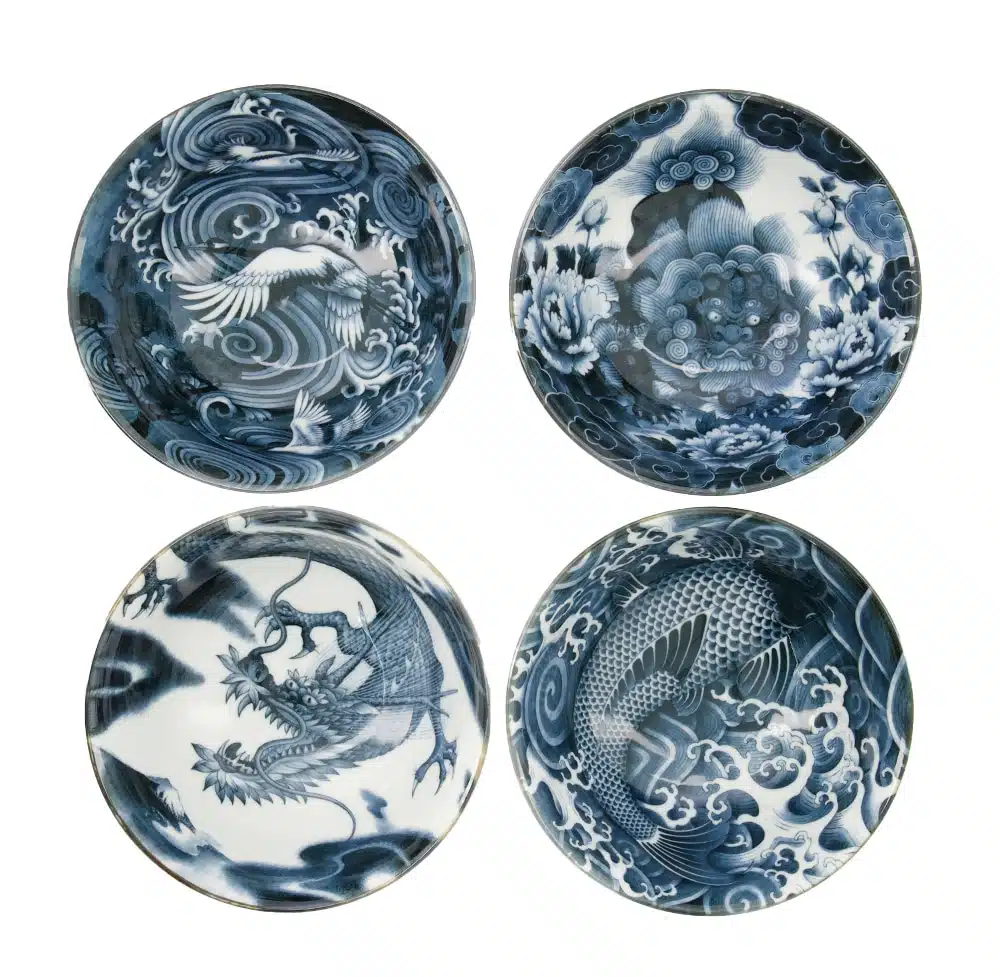 Japanse keramische kommen - Tokyo Design Studio Japonism - 4-delig - 500ml - 14.7x6.9cm