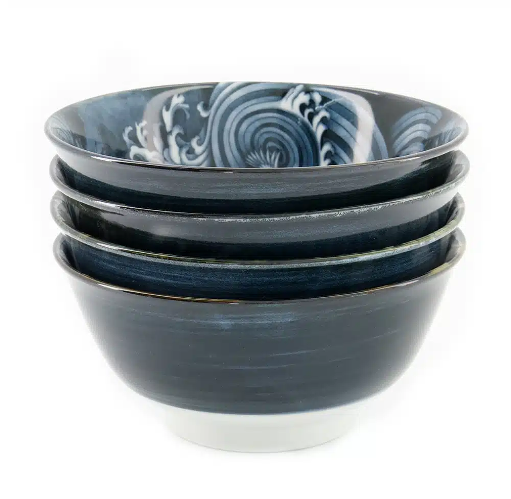 Japanse keramische kommen - Tokyo Design Studio Japonism - 4-delig - 500ml - 14.7x6.9cm - Afbeelding 3