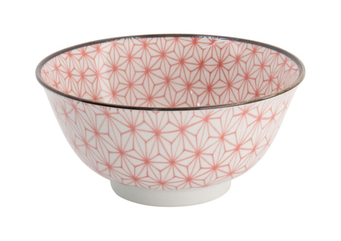 Tokyo Design Studio - Mixed Bowls - Tayo Kom - Asanoha Rood - 14.8×6.8cm 550ml