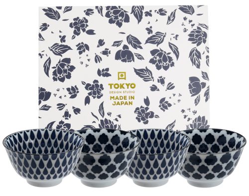 Tokyo Design Studio - Mixed Bowls - Kommenset - Geschenkdoos - 4 stuks - 400ml