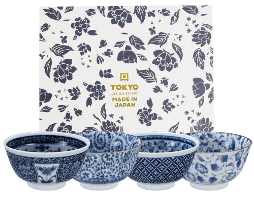 Tokyo Design Studio - Mixed Bowls - Kommenset - Geschenkdoos - 4 stuks - 400ml