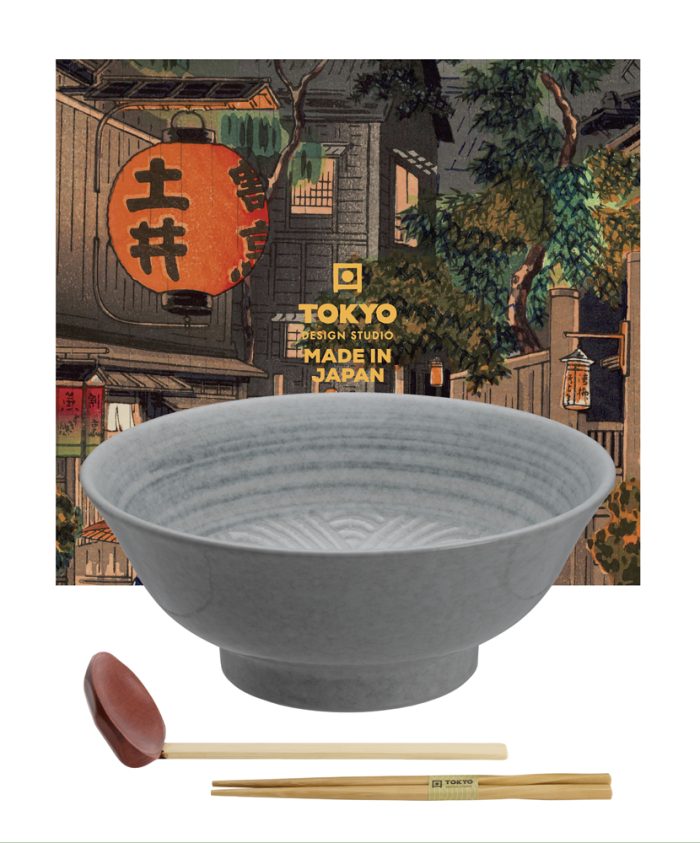 Tokyo Design Studio - Masamura Seikaiha - Ramenkom Set - 3-delig - Wit - 1250ml