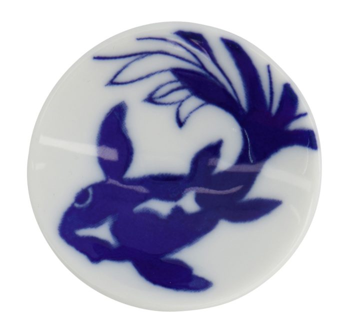 Tokyo Design Studio - Goudvis - Eestokjeslegger - Blauw/Wit - Afbeelding 2