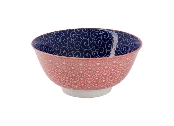 Tokyo Design Studio – Mixed Bowls – Tayo Kom – Karakusa Inner – 14.8×6.8cm 550ml