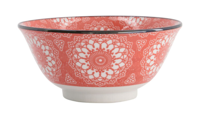 Gemengde Kom - Tokyo Design Studio - Flower Lace - 550ml - 14.8x6.8cm - Afbeelding 2