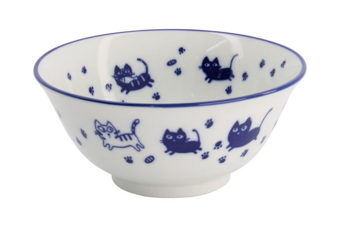 Mixed Bowls Tayo Bowl Sampo Cat Blue 14.8x6.8cm HB-1101/39 6/48