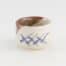Tokyo Design Studio - Sake Cup - Sabi Hankake Shino Tasuki - 6.5x5cm - Wit/Blauw/Bruin