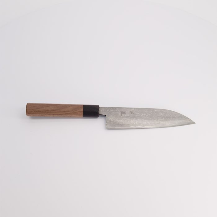 Ishizuchi Mes - Damascus Santoku gepolijst - Blue 2 - 16,5 cm