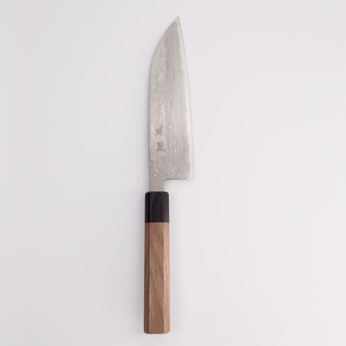 Ishizuchi Mes - Damascus Santoku gepolijst - Blue 2 - 16,5 cm - Afbeelding 2