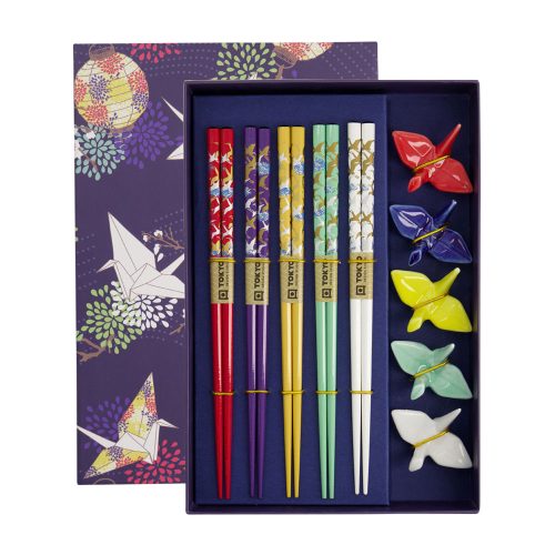 Tokyo Design Studio - Eetstokjes - Giftset - Kraanvogel