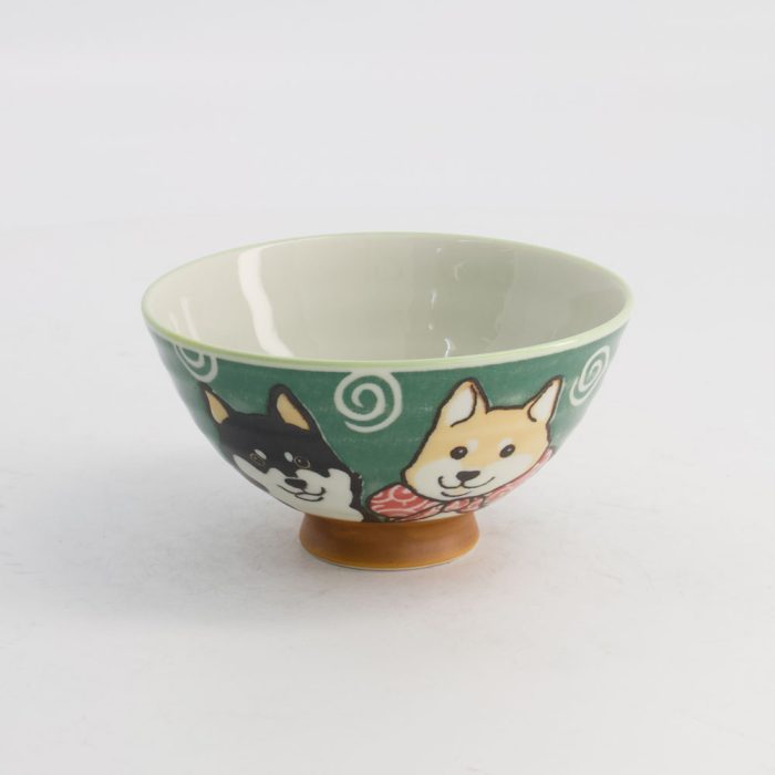 Tokyo Design Studio – Kawaii – Rijstkom – Shiba Hond – Groen – 11.5x6cm 350ml