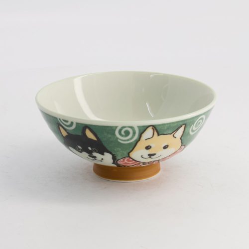 Tokyo Design Studio – Kawaii – Rijstkom – Shiba Hond – Groen – 14.5×6.5cm 500ml