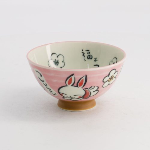 Tokyo Design Studio – Kawaii – Rijstkom – Konijn – Roze – 11.5×6cm 300ml