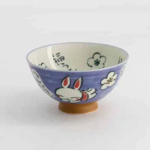Tokyo Design Studio – Kawaii – Rijstkom – Konijn – Blauw – 11.5×6cm 300ml