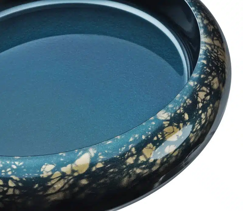 Sushi Oke Serveerschaal - Lakwerk Blauw/Goud - 33.8x6.8 cm - Afbeelding 2