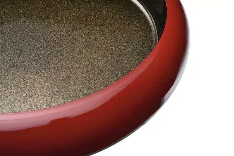 Sushi Oke Serveerschaal - Handgemaakt Lakwerk - Oranje/Goud - 51x8.1cm - Afbeelding 2