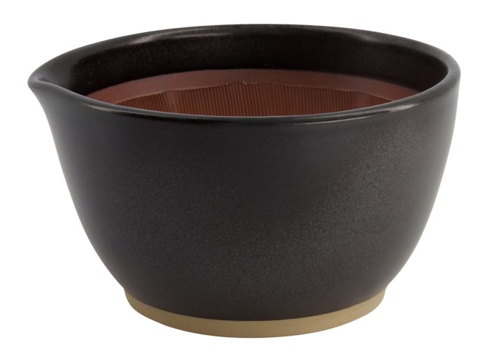 Vijzel Suribachi Kom Groot Met Antislip Ondergrond  18,5x10x18cm Zwart - Afbeelding 3