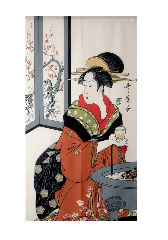 Japanse Noren Gordijnscherm - Goodwill Bijin-Ga Brazie - 85x150cm