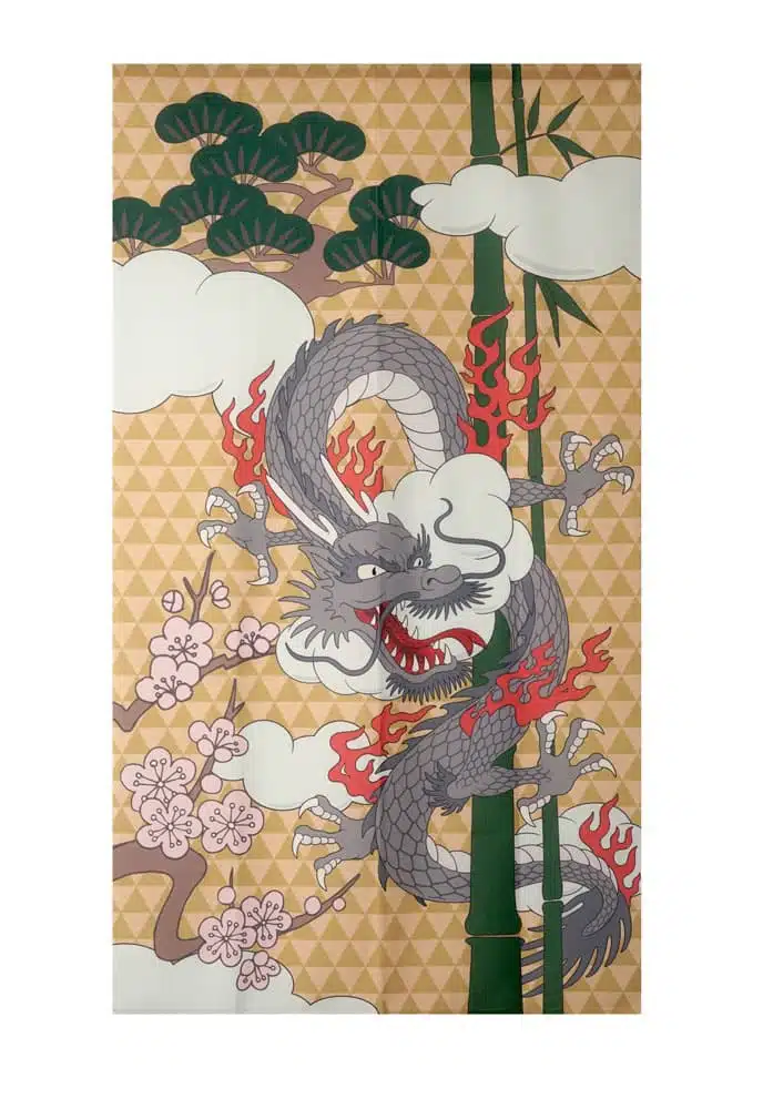 Japans Gordijnscherm Noren - Goodwill Shochikuume en Unryu - 85x150 cm