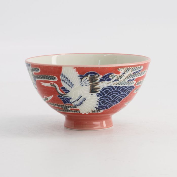 Tokyo Design Studio- Kawaii- Rijstkom -Kraanvogel - 11.5x6cm  300ml- Rood - Afbeelding 2