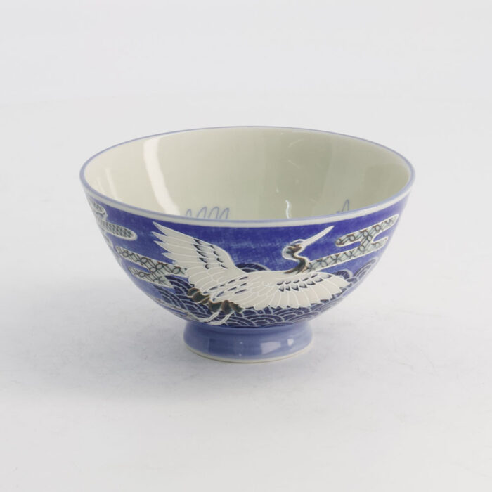 Tokyo Design Studio- Kawaii- Rijstkom -Kraanvogel-  11.5x6cm  300ml -Blauw