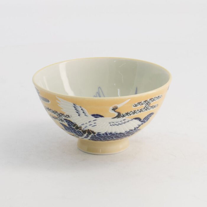 Tokyo Design Studio- Kawaii- Rijstkom -Kraanvogel-  11.5x6cm  300ml -Geel - Afbeelding 3