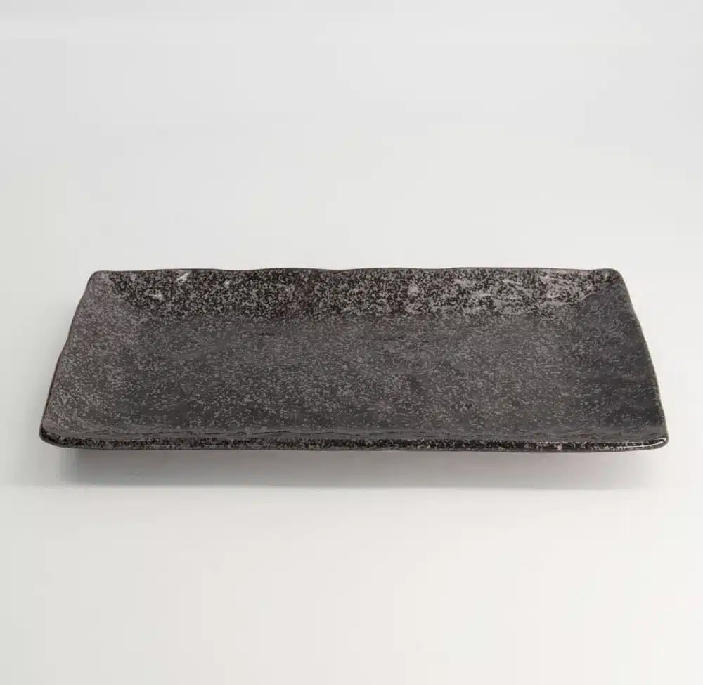 Tokyo Design Studio - Large Plates - Rechthoekig Bord - Kuroyuteki - Zwart - 28.5x12.5x2.5cm