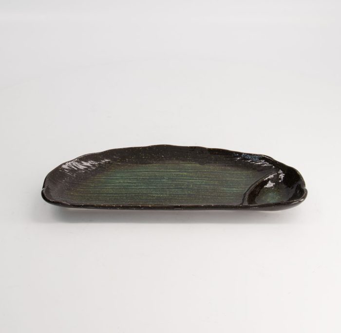 Tokyo Design Studio - Large Plates - Rechthoekig Bord - Kuro Suisho - Groen - 27.5x12x2.5cm