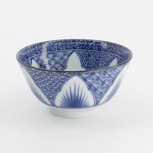 Tokyo Design Studio - Lily Flower - Rijstkom - Blauw - 13.5x6.8cm - 300ml