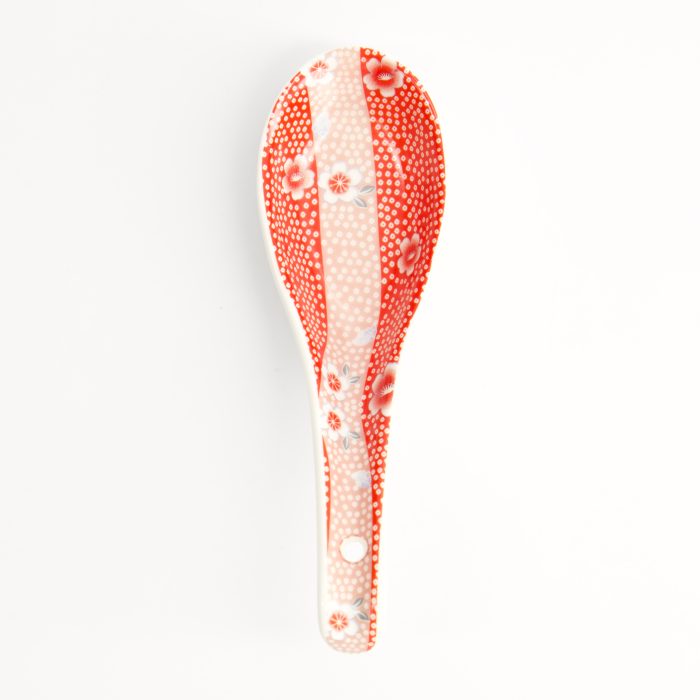 Tokyo Design Studio- Kawaii- Bloemen Lepel - Rood13.8x4.8cm