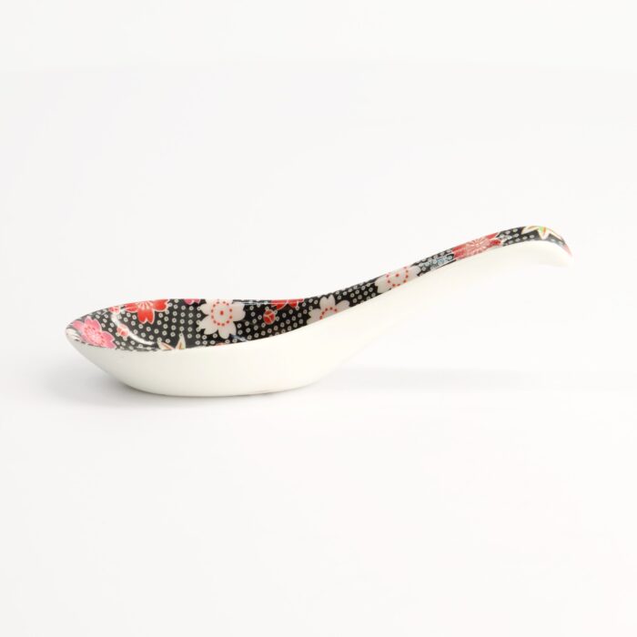 Kawaii Bloemen Lepel - Tokyo Design Studio - Zwart 13.8x4.8cm - Afbeelding 3