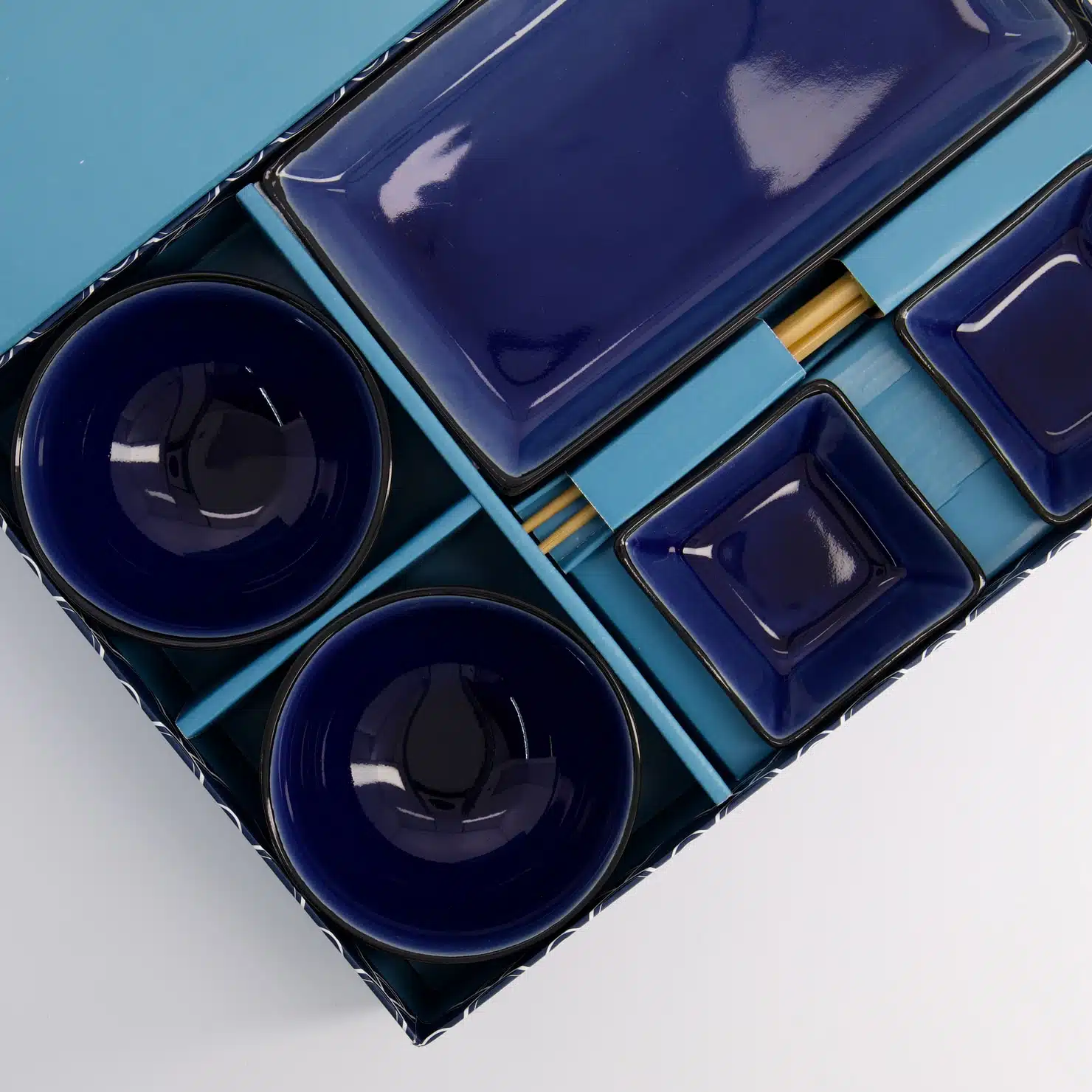 Sushi Servies Set Glas Donkerblauw - Tokyo Design Studio - 8-delig - 2 personen - Afbeelding 7