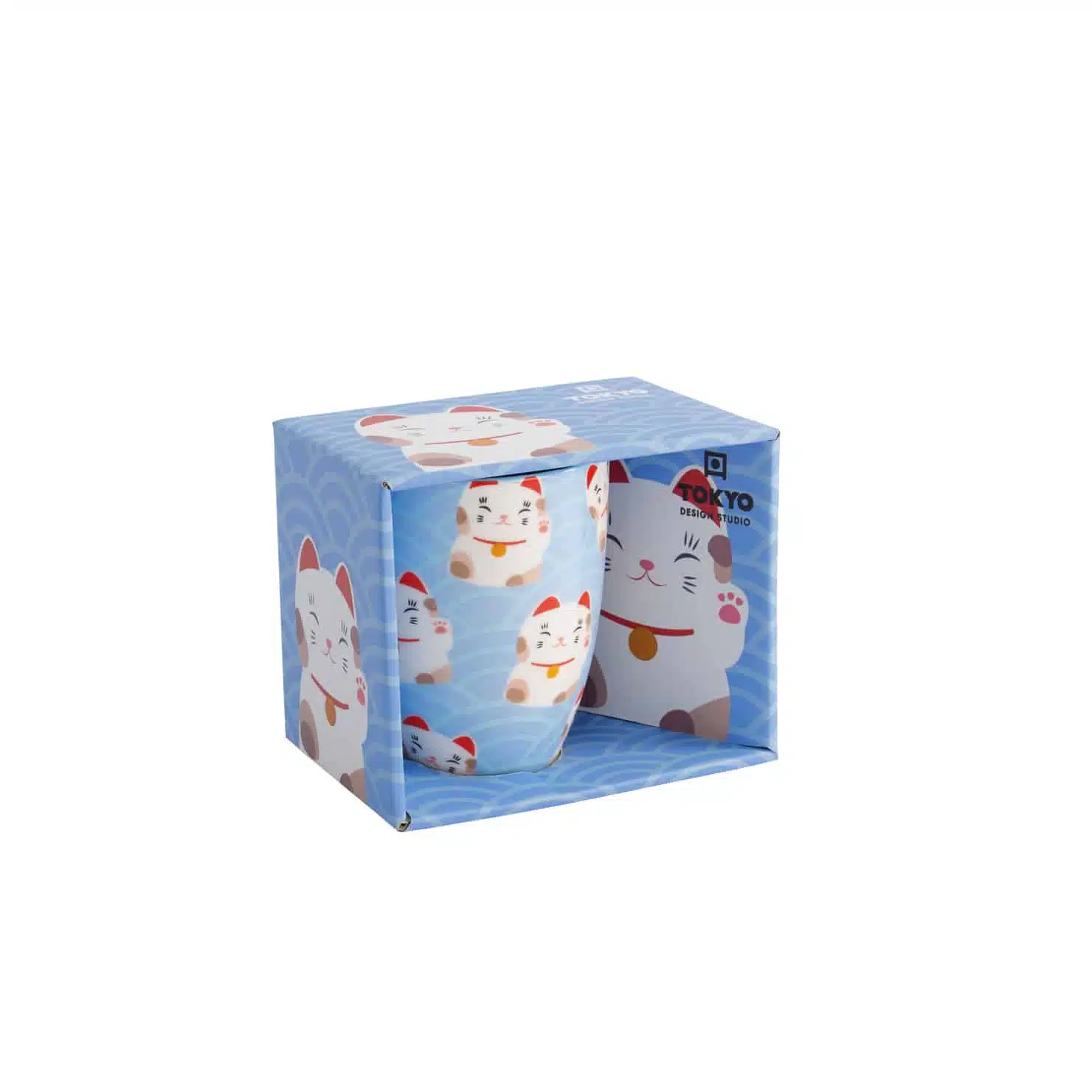 Kawaii Lucky Cat Mok - Tokyo Design Studio - 380ml 8.5x10.2cm - Afbeelding 2