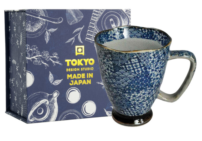 Tokyo Design Studio Mok Cadeau Set 9x11cm 400ml Grijze Kimono