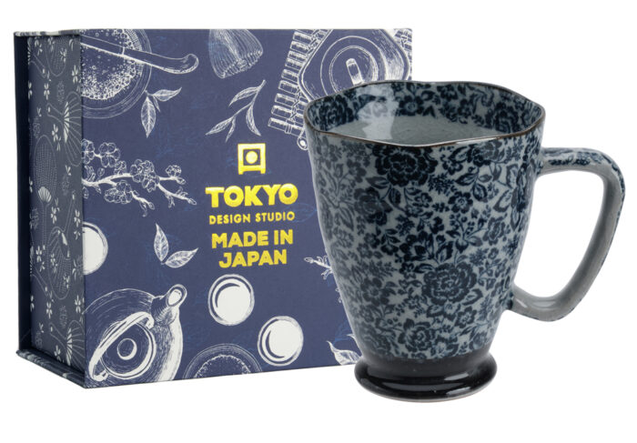 Keramische Mok Cadeauset - Tokyo Design Studio English Rose - 400ml 9x11cm