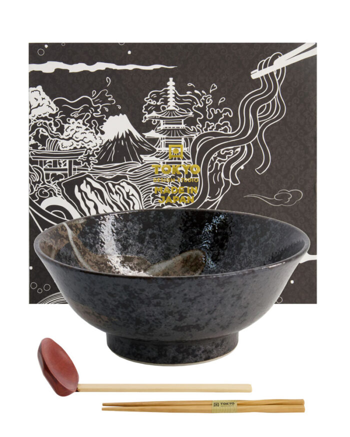 Tokyo Design Studio Arahake Ramen Kom Cadeau Set 3pcs 21.3x8.7cm 1250ml