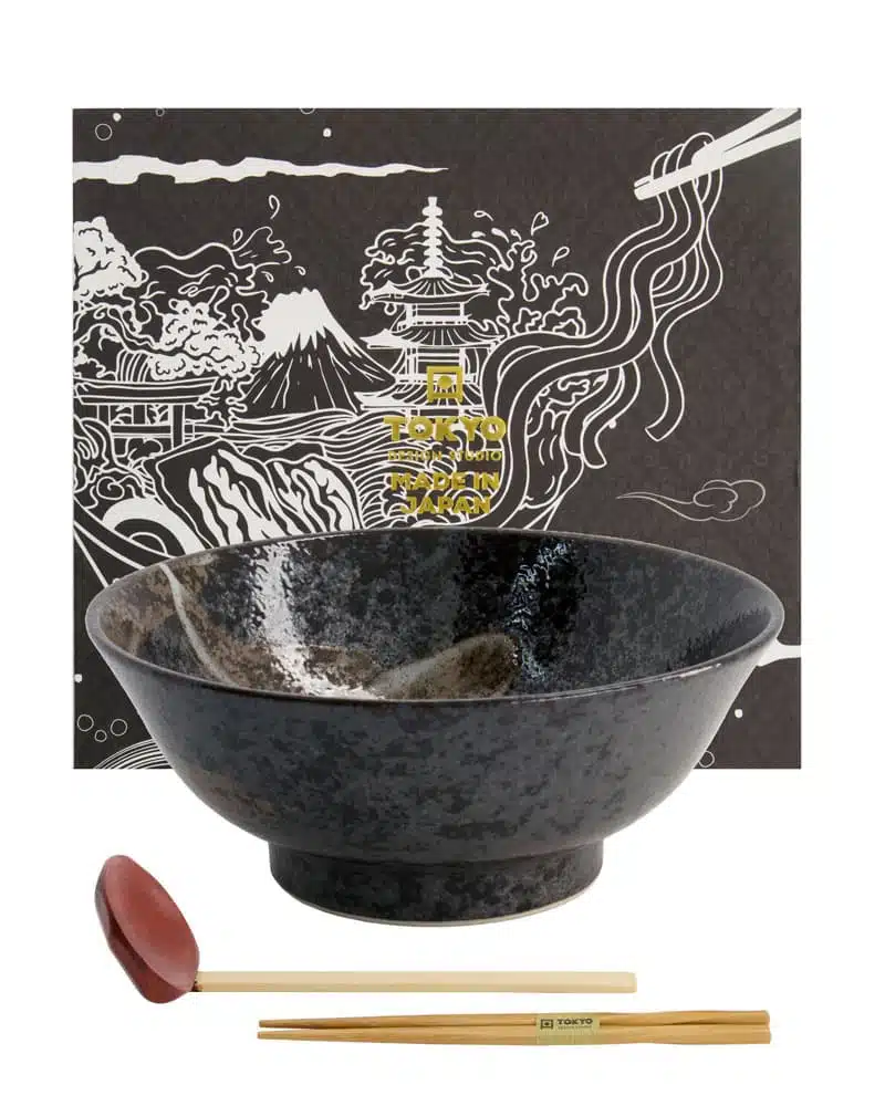 Japanse Ramen Kom Set - Tokyo Design Studio Arahake - 3-delig - 1250ml - 21.3x8.7cm