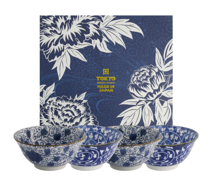Tokyo Design Studio Kommen Cadeau Set 14.8x6.8cm 550ml 4pcs Karakusa