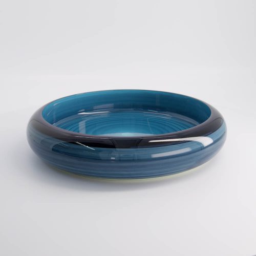 Sushi Oke - Serveerschaal - Lakwerk - Azuur Blauw - 33.8x6.8cm