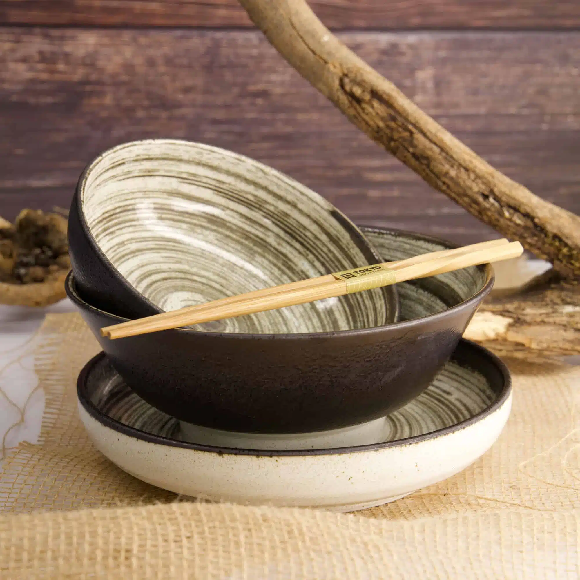 Japanse Porseleinen Kom - Tokyo Design Studio Asashio - 1400ml - 24x7.5cm - Afbeelding 4