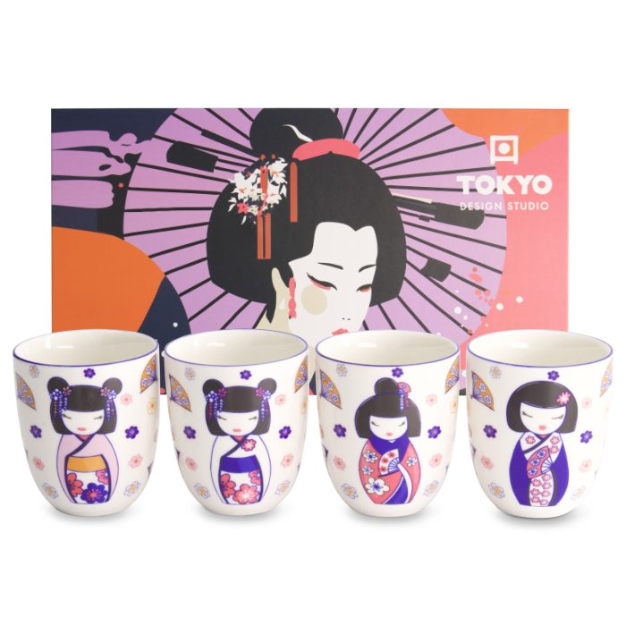 Tokyo Design Studio - Kawaii - Maiko - Koppenset - 4 Stuks - 170ml