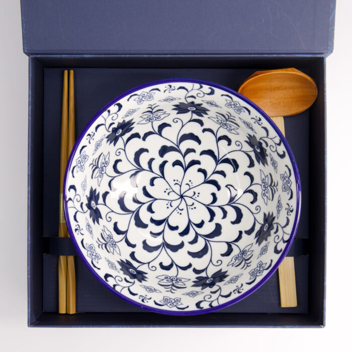 Tokyo Design Studio - Tokyo Blue - Botan - Ramenkom - Geschenkset - 3 stuks - 1300 ml - Afbeelding 6