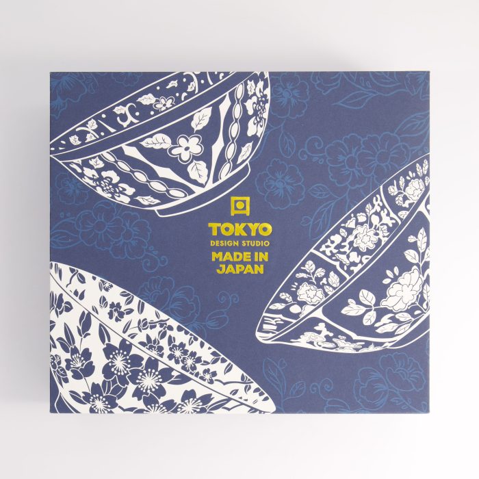 Tokyo Design Studio - Tokyo Blauw - Karakusa - Ramen Kom - Geschenkset - 3 delig - 1300 ml - Afbeelding 2