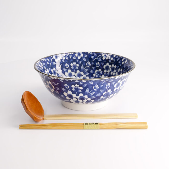 Tokyo Design Studio - Tokyo Blue - Sakura - Ramenkom - Geschenkset - 3 stuks - 1300 ml - Afbeelding 6