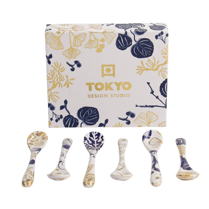 Tokyo Design Studio - Flora Japonica Gold - Lepelset - Set van 6