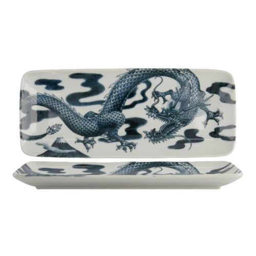 Tokyo Design Studio - Japonism Dragon - Rechthoekigbord - Zwart - 28.5x14x2.5cm