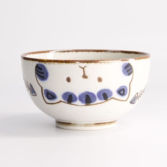 Tokyo Design Studio - Kawaii - Kat Neko - Kom - Blauw - 13.7x7.4cmh - 500ml - Afbeelding 3