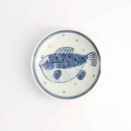 Mini Bord met Eetstokjeshouder Puffervis - Tokyo Design Studio - 9,4x2,3cm